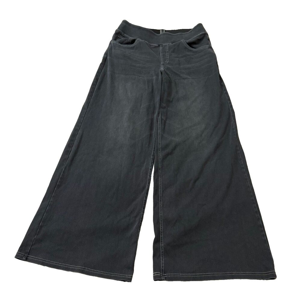 Halara Flex Jeans Large Black High Waisted Baggy Wide Leg Soft Stretchy Pull-On